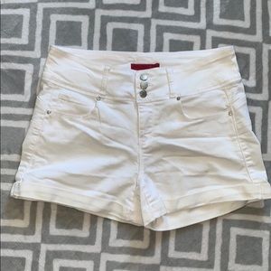 White high waisted shorts (never worn)